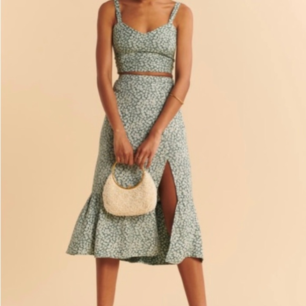 Abercrombie green floral set